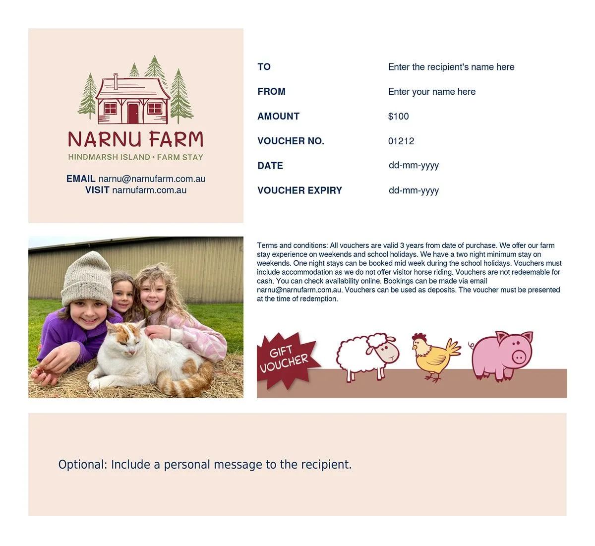 Narnu Farm Gift Voucher Preview